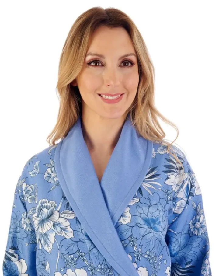 Floral Print Luxury Bamboo 46" Wrap Housecoat HC02350