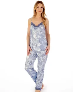 Floral Satin Cami & Trouser Set GL02722