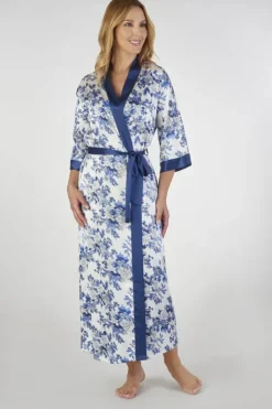 Floral Satin 52" Kimono Wrap GL2775