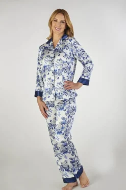 Floral Satin Tailored Pyjama GL2773