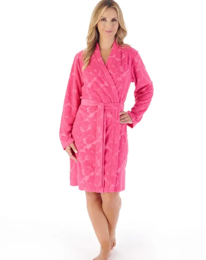 Floral Towelling 38" Belted Robe HC03310