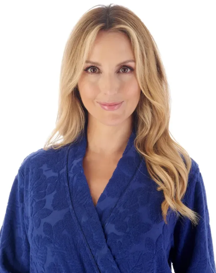 Floral Towelling 38" Belted Robe HC03310