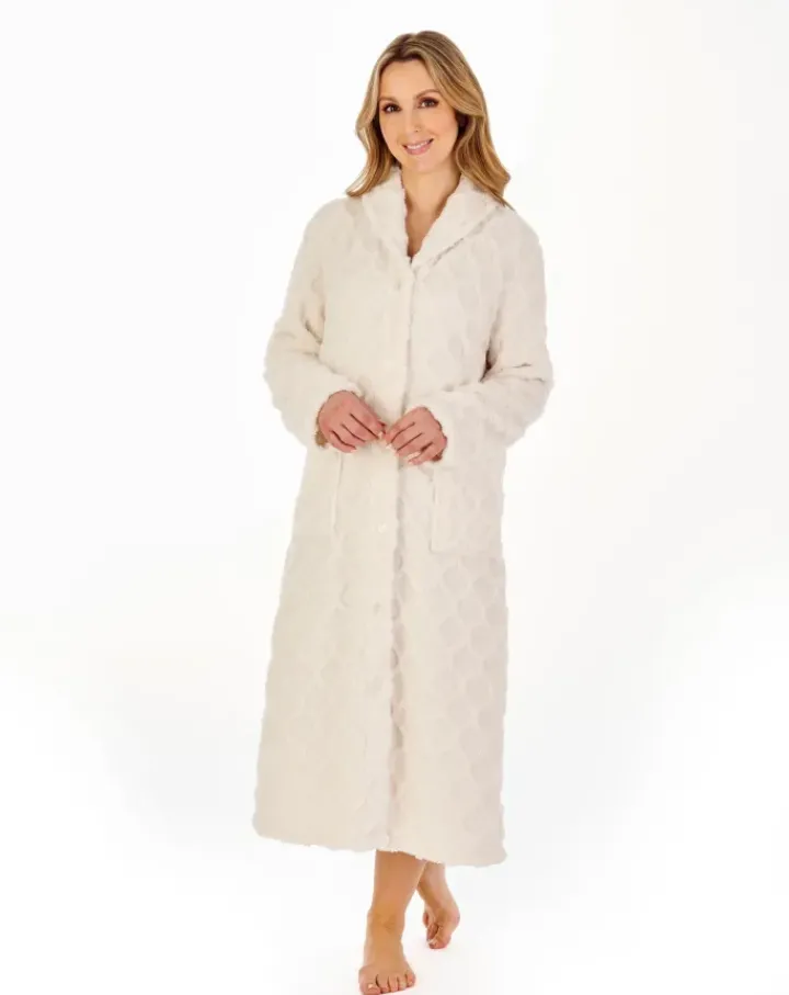 Honeycomb Texture 45" Button Through Housecoat HC04320