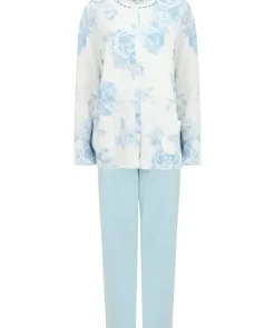 Large Floral Print Button Through Pyjama PJ4136