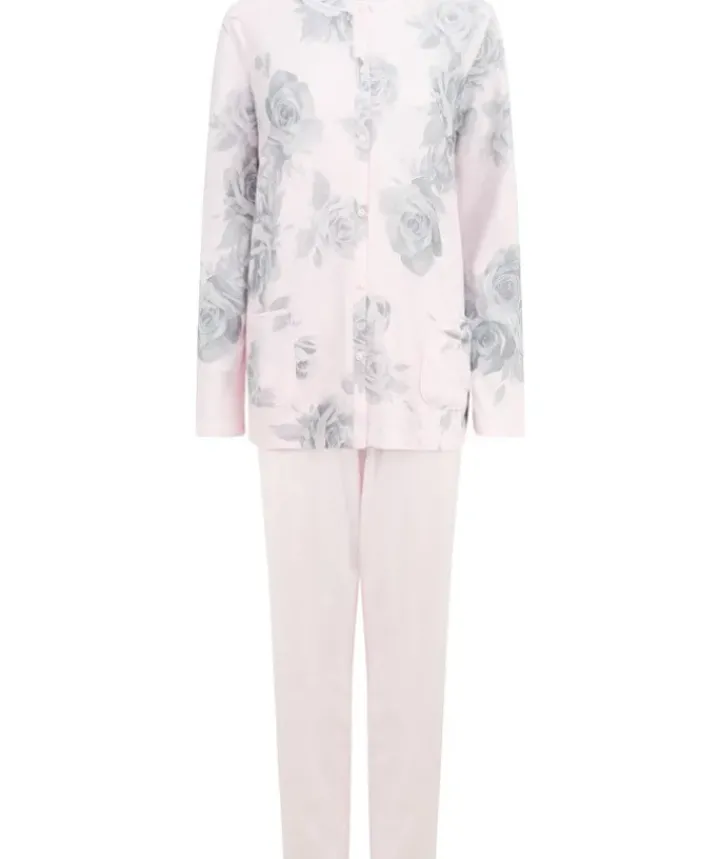 Large Floral Print Button Through Pyjama PJ4136