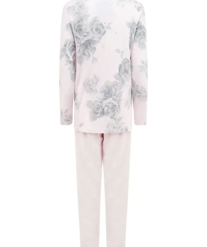 Large Floral Print Button Through Pyjama PJ4136