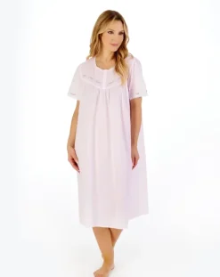 Lavender Embroidered 42" Woven Nightdress ND04253