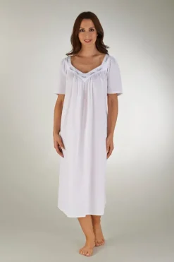 Lavender Embroidered 46" Woven Nightdress ND04250