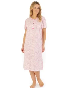 Leaf Print 42" Jersey Nightdress ND06101