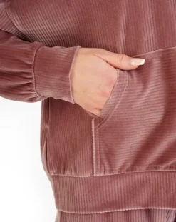 Lounge Velour Stripe Hooded Lounge Pyjama GL06712