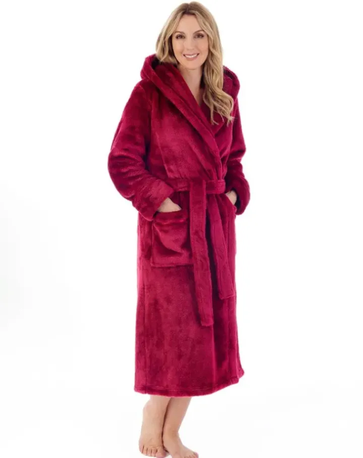 Luxury Flannel Fleece 46" Hooded Wrap HC4341
