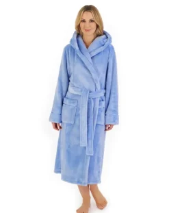 Luxury Flannel Fleece 46" Hooded Wrap HC4341