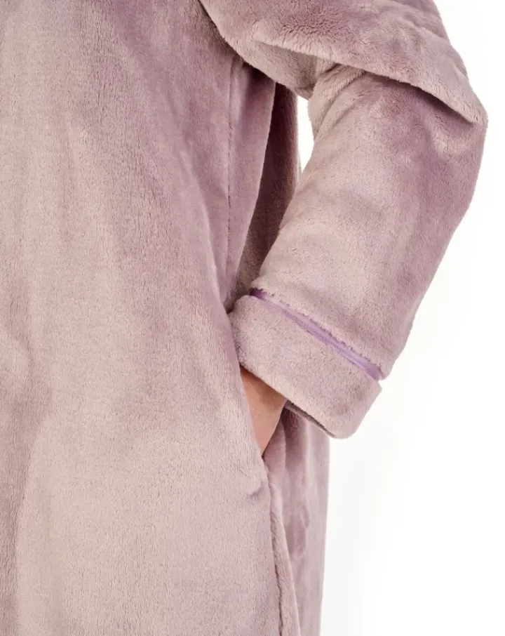 Luxury Flannel Fleece 46" Zip Through Housecoat HC4340