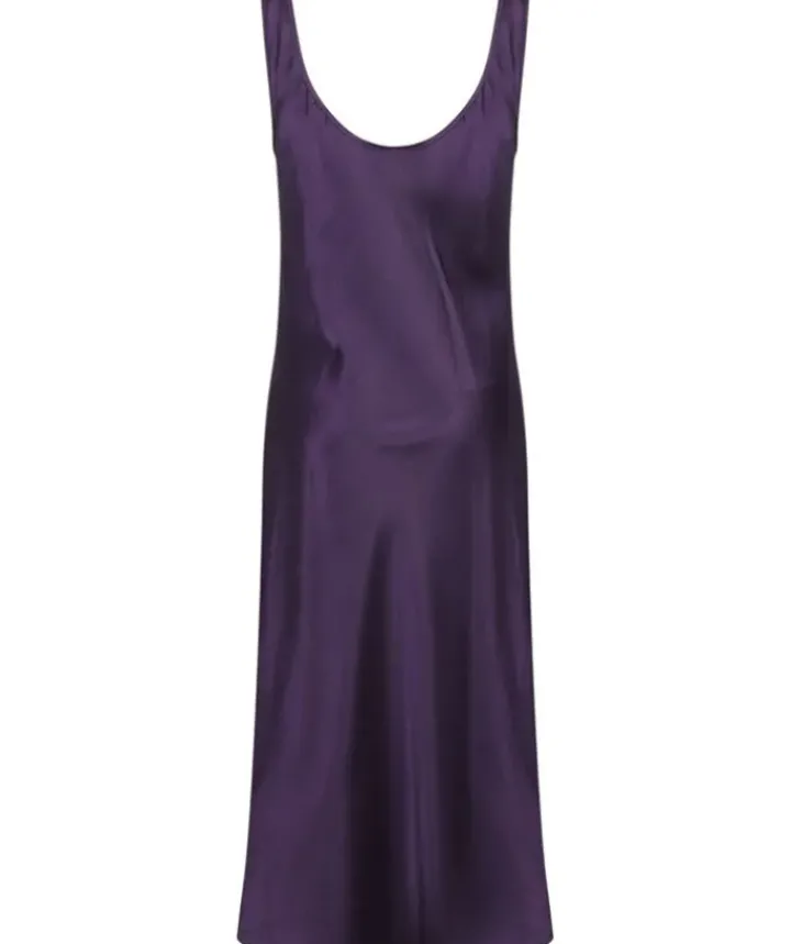 Luxury Satin 48" Nightdress with Lace Applique GL2765