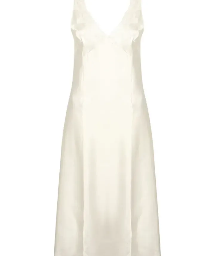Luxury Satin 48" Nightdress with Lace Applique GL2765