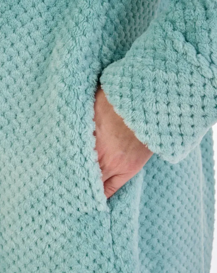 Luxury Waffle Fleece 46" Zip Through Housecoat HC4326