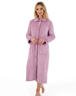 Mini Waffle 46" Button Through Housecoat HC4301