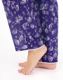 Modern Floral Woven Cotton Pyjama Set PJ01213