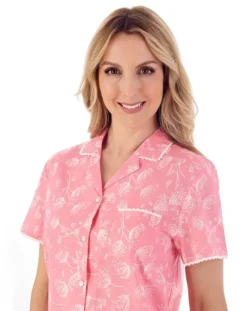 Modern Floral Woven Cotton Pyjama Set PJ01213
