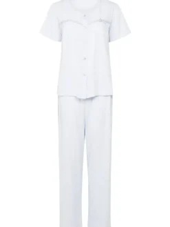 Pastel Jersey Button Through Pyjama PJ7132