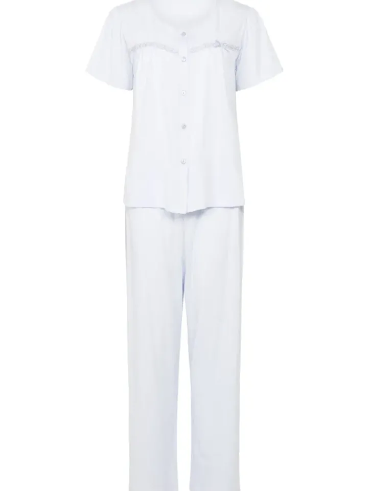 Pastel Jersey Button Through Pyjama PJ7132
