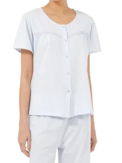 Pastel Jersey Button Through Pyjama PJ7132
