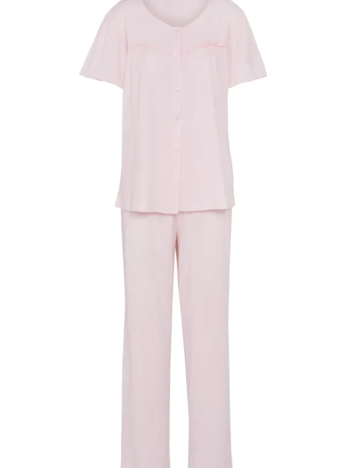 Pastel Jersey Button Through Pyjama PJ7132