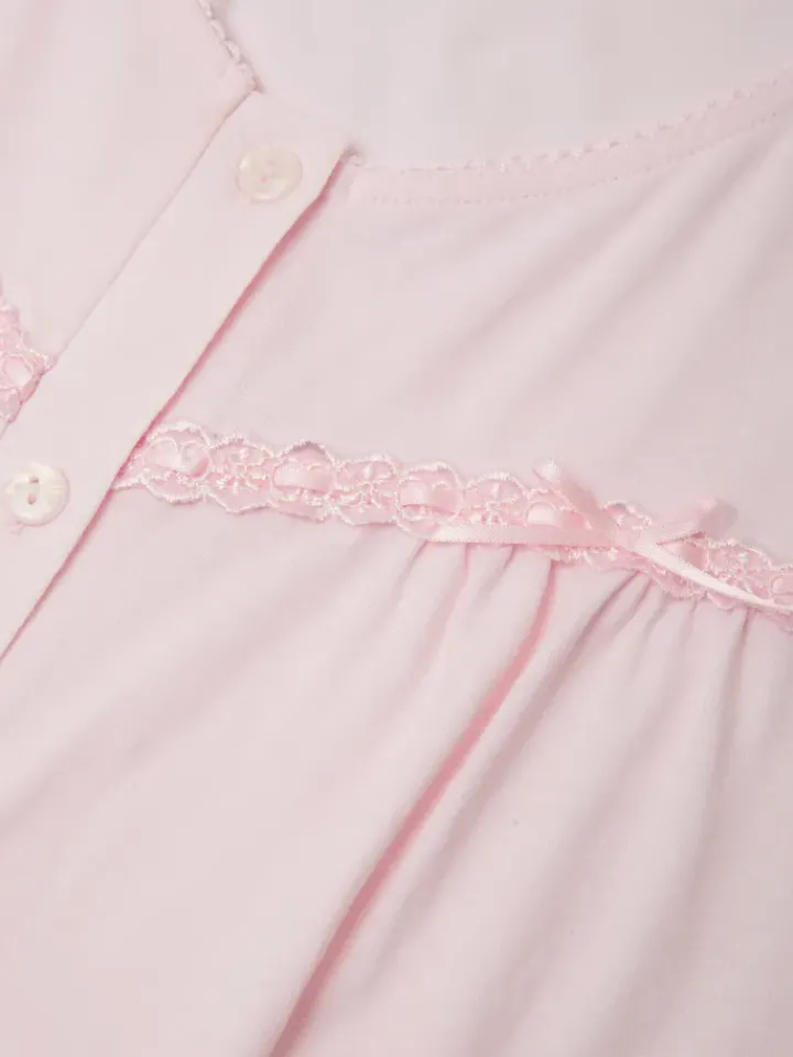 Pastel Jersey Button Through Pyjama PJ7132