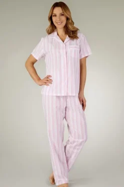 Pastel Stripe Seersucker Tailored Pyjama PJ3223