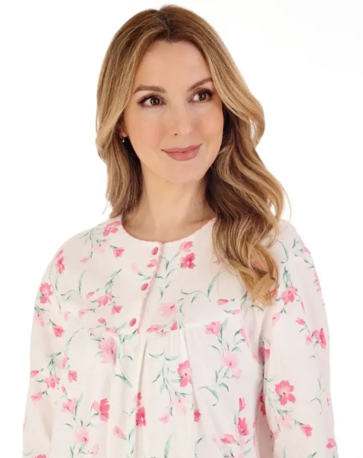 Picot Trim Floral 42" Jersey Nightdress ND88107