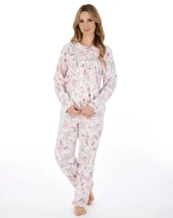 Picot Trim Jersey Pyjama Set PJ04110
