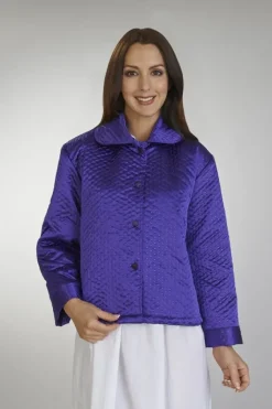 Pin-Dot Silk-like Fabric 24" Bedjacket GL02755