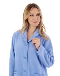Polar Fleece 45" Button Trough Housecoat HC6321