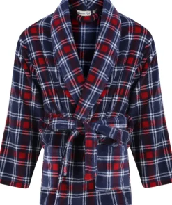 Printed Check Flannel Fleece 32" Bed Jacket WR66841