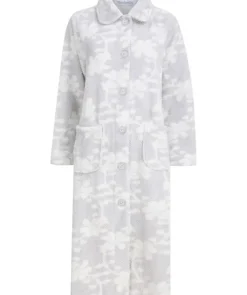 Printed Mini Waffle 46" Button Through Housecoat HC66360