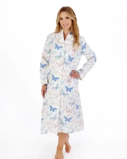 Printed Waffle 46" Button Through Housecoat HC05315