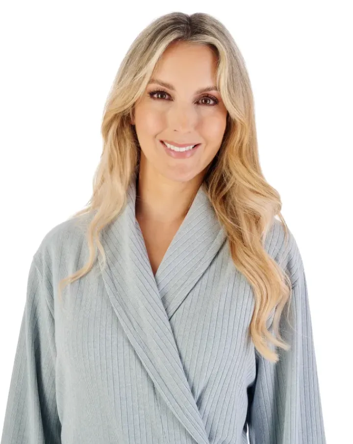 Rib Pattern 42" Shawl Collar Wrap HC07307