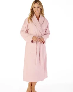 Rib Textured 46" Towelling Wrap Housecoat HC03320