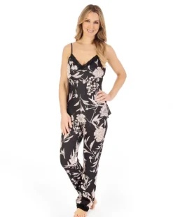 Satin Floral Print Cami & Trouser Set GL04707