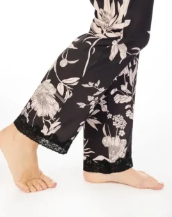 Satin Floral Print Cami & Trouser Set GL04707