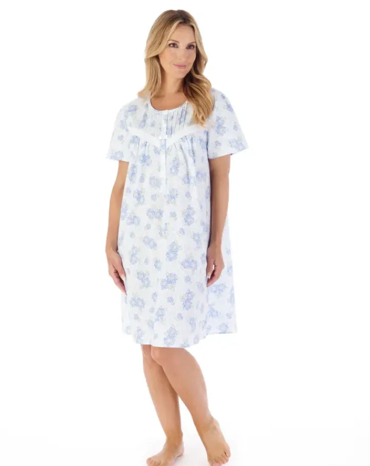 Shadow Leaf Floral Print 38" Nightdress ND03206