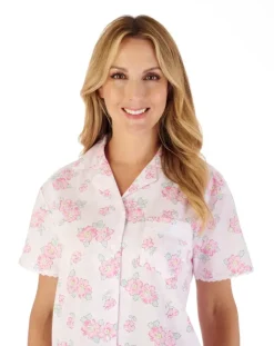Shadow Leaf Floral Print Tailored Pyjama Set PJ03209