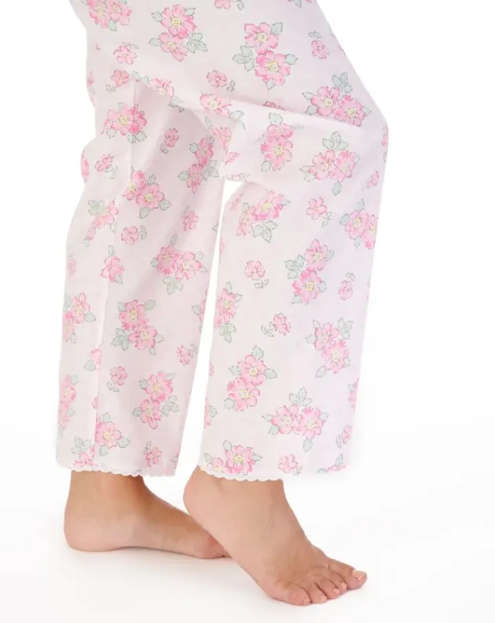 Shadow Leaf Floral Print Tailored Pyjama Set PJ03209