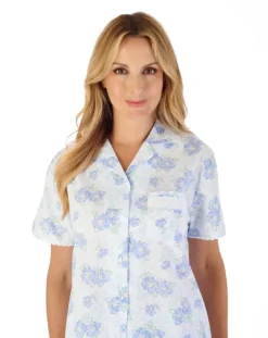 Shadow Leaf Floral Print Tailored Pyjama Set PJ03209