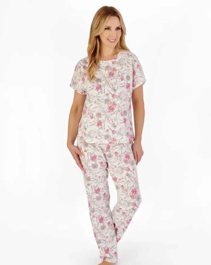Sketch Floral Print Jersey Pyjama PJ05118