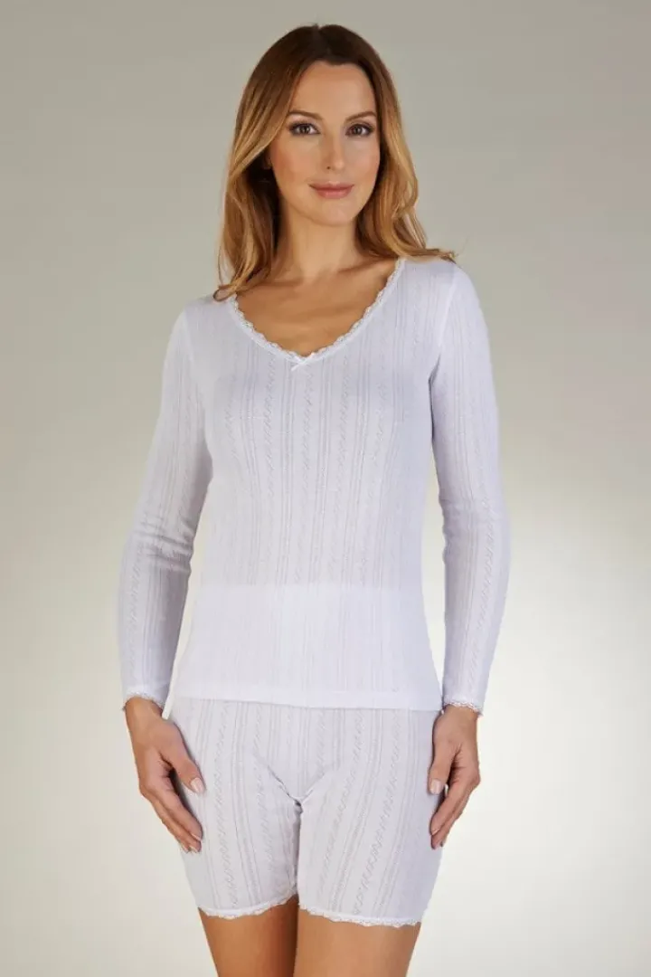 Slenderella Brushed Thermal Long Sleeve Top UW403