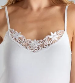 Slenderella Embroidered Motif Elasticated Strap Cami V11