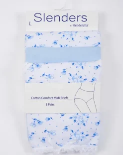Slenders Cotton Comfort Midi Briefs 3pk BF81