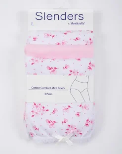 Slenders Cotton Comfort Midi Briefs 3pk BF81