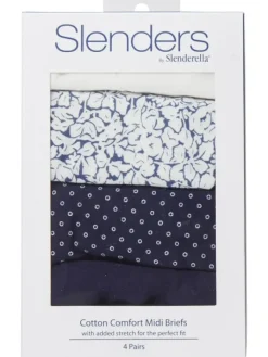 Slenders Cotton Pattern Midi Brief BF84